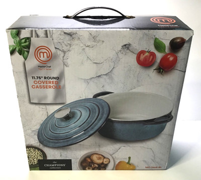 MASTER CHEF #MC-1448-BL 11.75'' ROUND COVERED CASSEROLE BOWL
