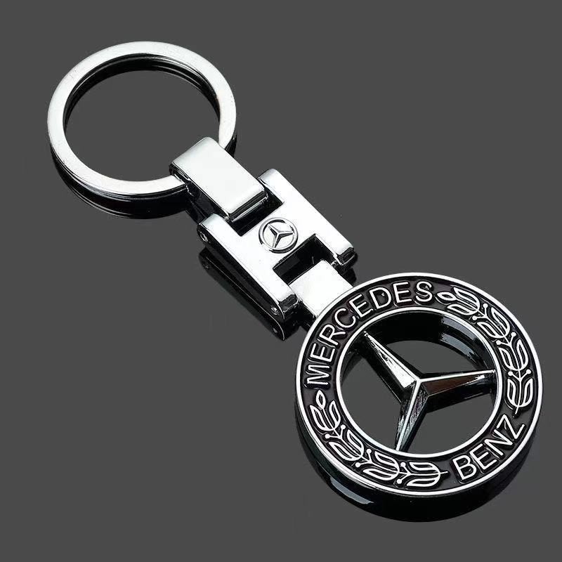 Mercedes Car Key Rack Double-Sided Car Keychain Metal Key Ring Auto Key Holder Accessory for ...