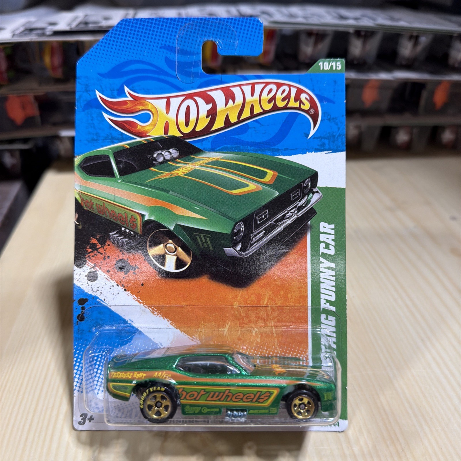HOT WHEELS TREASURE HUNT 2011 '71 FORD MUSTANG FUNNY CAR GREEN
