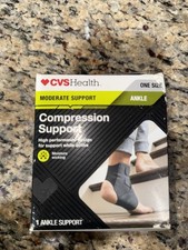 NEW CVS Health Comfort Compression Support Ankle Mod Support One Size Black