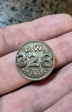 RARE EARLY 1900S SILVER UNKNOWN ORNATE J.W. BADGE JEHOVAHS WITNESS OR POLICE? 