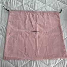 Kate Spade Cotton Dust Bag for Handbags Pink With Green Draws 19 X 17