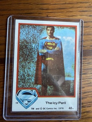 1978 Superman DC Comics The Icy Peril Card No. 48