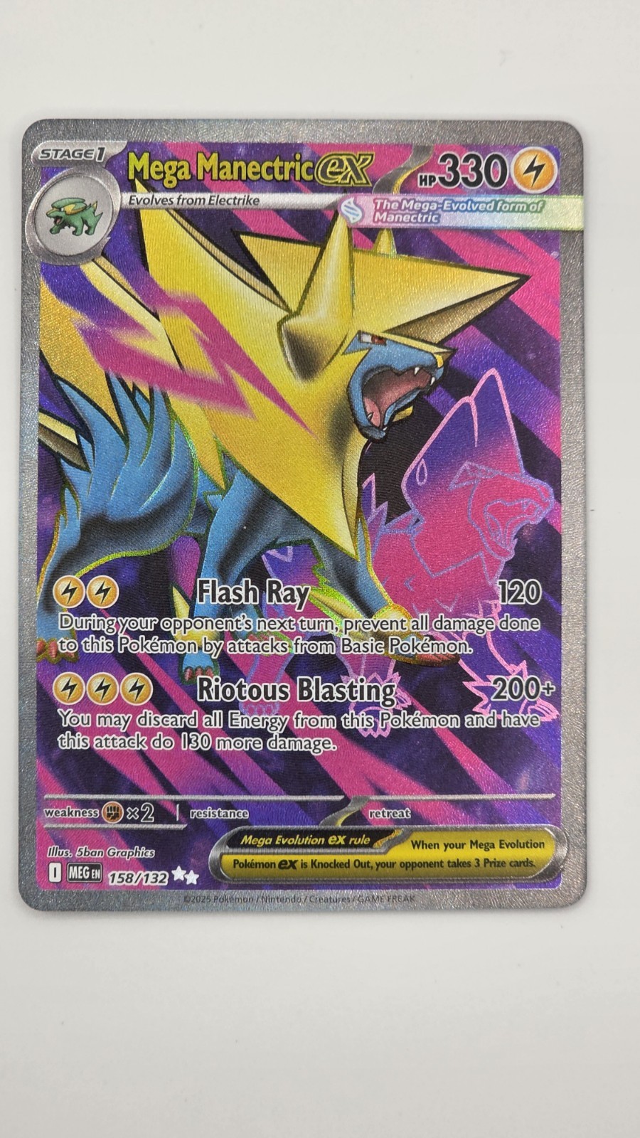 Mega Manectric ex 158/132 Me01: Mega Evolution Holo