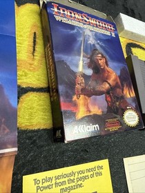 IronSword Wizards & Warriors II (Nintendo NES) Complete in Box With Protector