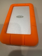 LaCie Rugged 4TB External Hard Drive USB-C Portable HDD Orange Silver LRD0TU6