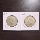 1968 Kennedy Half Dollar Lot of 2 Silver 50C Circulated Business Strike