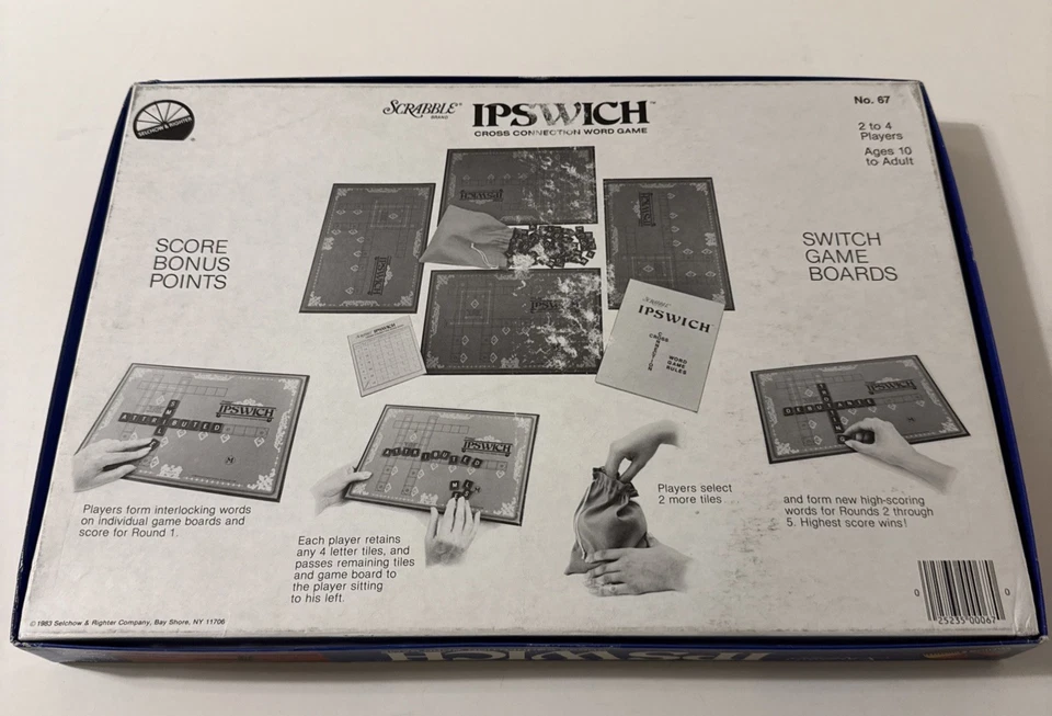 Vintage Scrabble Ipswich Game by Selchow & Righter - 1983 Edition - Complete! - Image 2 of 4