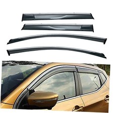 Compatible with 2017-2022 Rogue Sport 4pcs Smoke Tint with Chrome Trim Outside