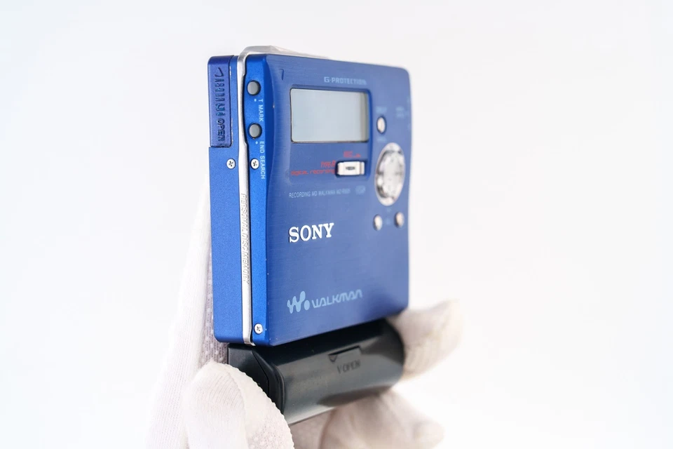 Walkman Sony MZ-R909 MD minidisco con sidecar AA (azul) [DEMOSTRACIÓN / REPRODUCCIÓN] [SIN GOMA] Foto 3 de 4