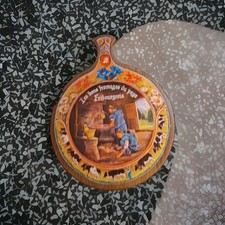 Sehr Alte Holzbrett, D =30 H= 38cm Zum Aufhängen  Aus Italien... Handgemalt Bild