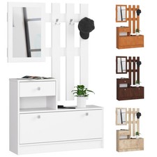 Garderoben-Set AKORD Schuhkommode mit Spiegel mit 1 Schuhkipper B90xH170xT25 cm
