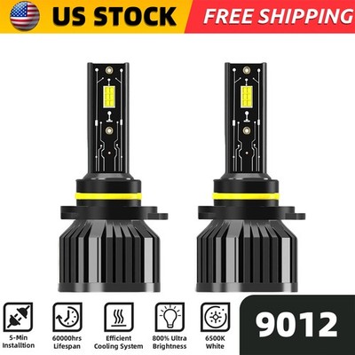 9012 LED Headlight Bulbs Kit High/Low Beam For Mitsubishi Eclipse Cross 18-20