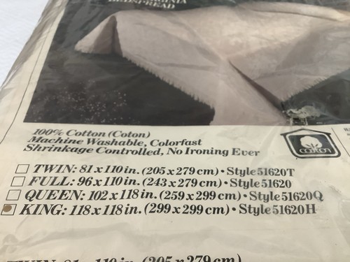 FIELDCREST KING SIZE (118x118in) “olde Virginia”BEDSPREAD IN ORIGINAL Packaging - Picture 11 of 19