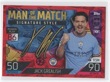 -2022 Topps Match Attax Man of the Match Red Jack Grealish Manchester City FC