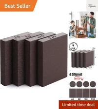 Versatile Sanding Sponge Set - 4 Pack with Essential Grits for Home Projects