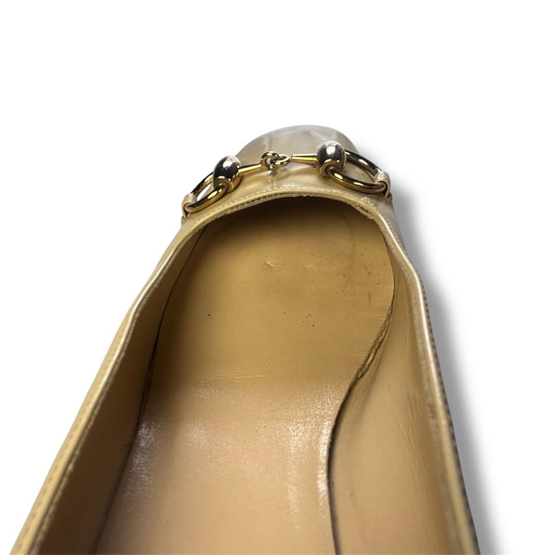 Gucci Horsebit Mid Heel Pumps Beige Leather Size 35.5 US About5.5 For Women thumbnail 11