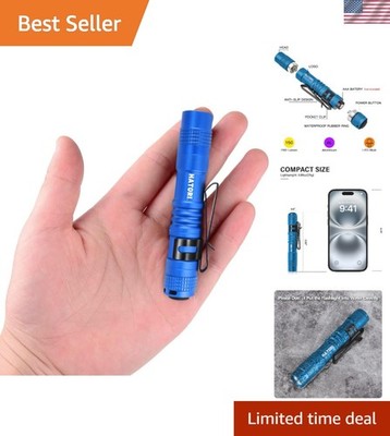 Water-Resistant Mini Flashlight - Lightweight LED Pen Light for Camping & Hiking