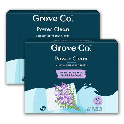 #ad Grove Co. Laundry Detergent Sheets Power Clean Dissolving Washer Sheets 2 P... $69.70