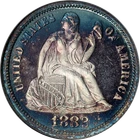 1882 Seated Liberty Dime Proof CAC Sticker NGC PF64 Superb Eye Appeal