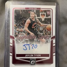2024-25 Panini Donruss Optic Signature Series Jaylon Tyson Auto RC #SS-JTY