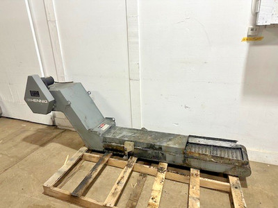 ''HENNING 11098'' H.D INDUSTRIAL 12''W CHIP CONVEYOR , 1/8 HP 37''H x 101''L x 23''D