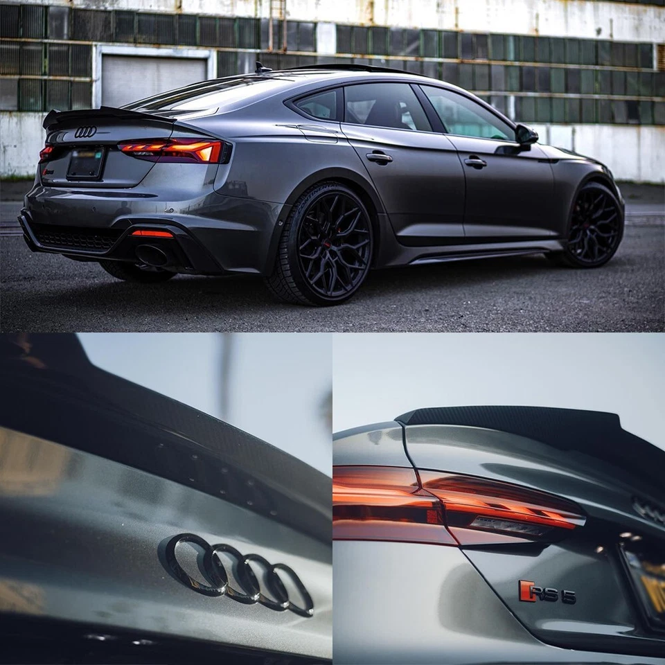 For AUDI A5 S5 RS5 B9 B9.5 Sportback 2018-2025 Carbon Fiber Trunk Wing Spoiler Foto 4 de 4