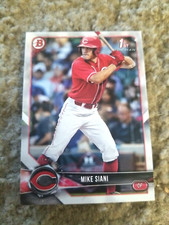 MIKE SIANI 2018 BOWMAN DRAFT CARD BD-161 REDS/BATS (FIRST ROOKIE PROPSECT BASE)