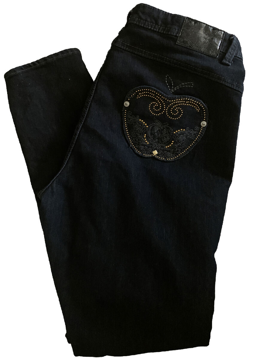 VTG Apple Bottom Jeans Womens 16 Black Gold Y2K Nelly VTG Apple Bottom Jeans Womens 16 Black Gold Y2K Nelly