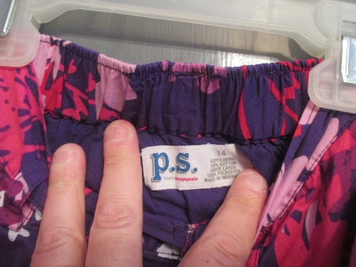 PURPLE AND PINK FLORAL SKIRT FROM P.S. FROM AEROPOSTALE-GIRLS SIZE 14 - Picture 2 of 2