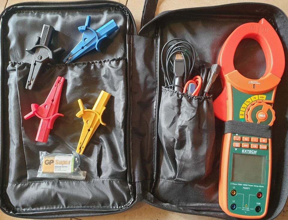 EXTECH PQ2071 Zangen-Leistungsmessgerät LCD (9999),beleuchtet VAC: 0,1-750V - Bild 2 von 2