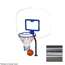 For Inground Swimming Pool - Stainless Steel Frame - 12" Offset with Net & Ball