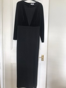 black velvet plunge dress