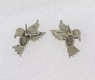 VTG 1994 AVON Hummingbird Silver Tone Faux Marcasite Stud Pierced Earrings — photo 5