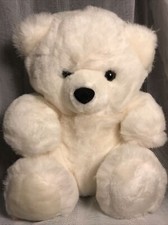 9 SITTING BEAR America Wego White Teddy Bear Plush Vintage Soft 6455-1
