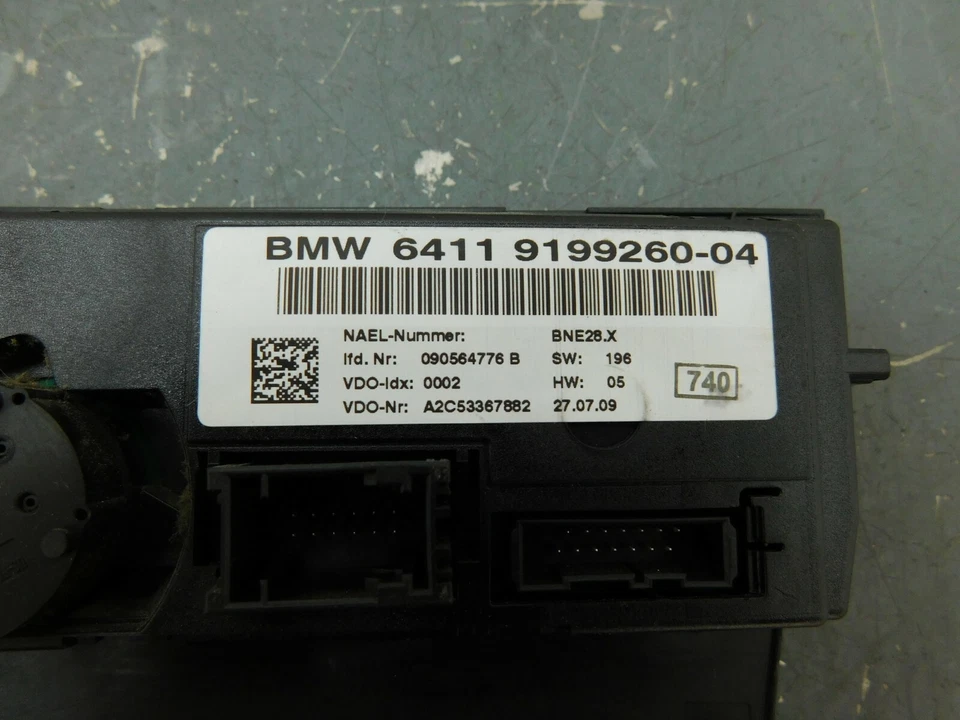 2009 08 09 10 11 12 13 BMW M3 E92 климат COntrol панели #2369 H2 - Изображение 3 из 3