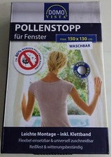 Domo Vista Pollenstopp für Fenster 150x130cm 100% Polypropylen Weiß waschbar NEU