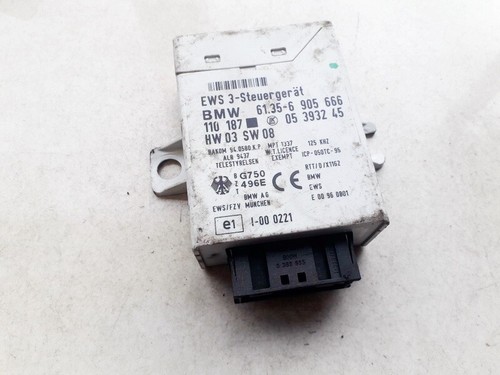 BMW 3-Series 2001 Immobiliser ECU 61356905666, 05 3932 45 #781958-53
