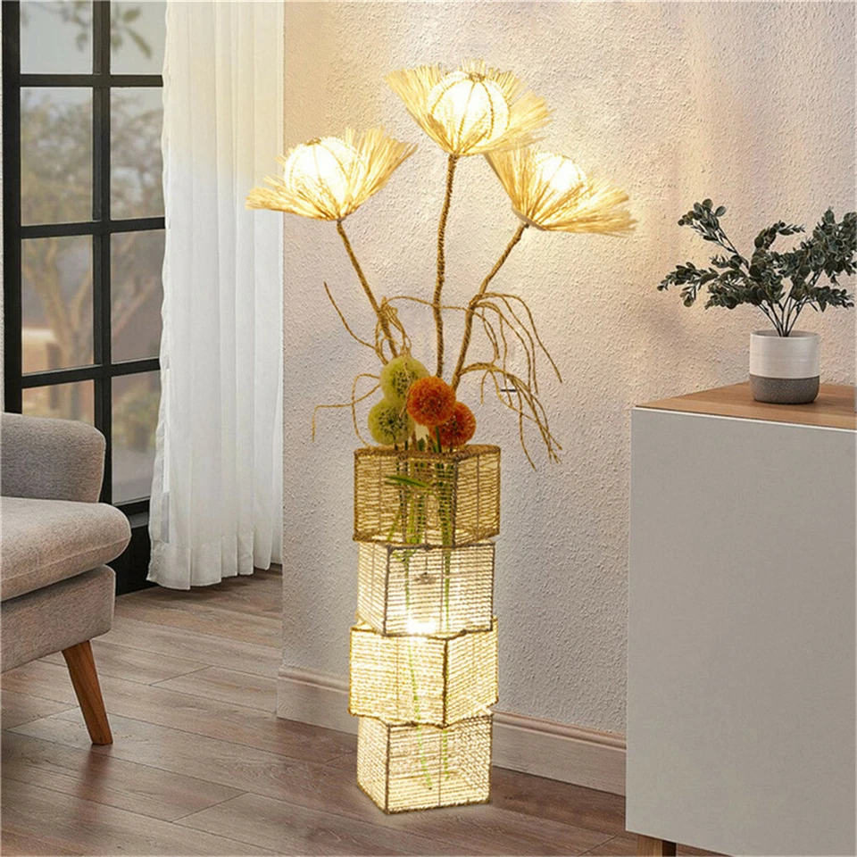 Unique Modern Bohemian Standing Light Vase Stand Up Lamp Floor LED Uplight Lamp - Image 4 of 4