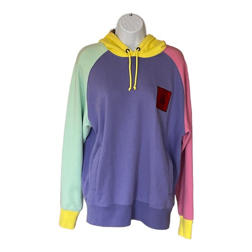 ORIGINAL Teddy Fresh Small Color Block Hoodie Kapuzenpullover Pastell Lila
