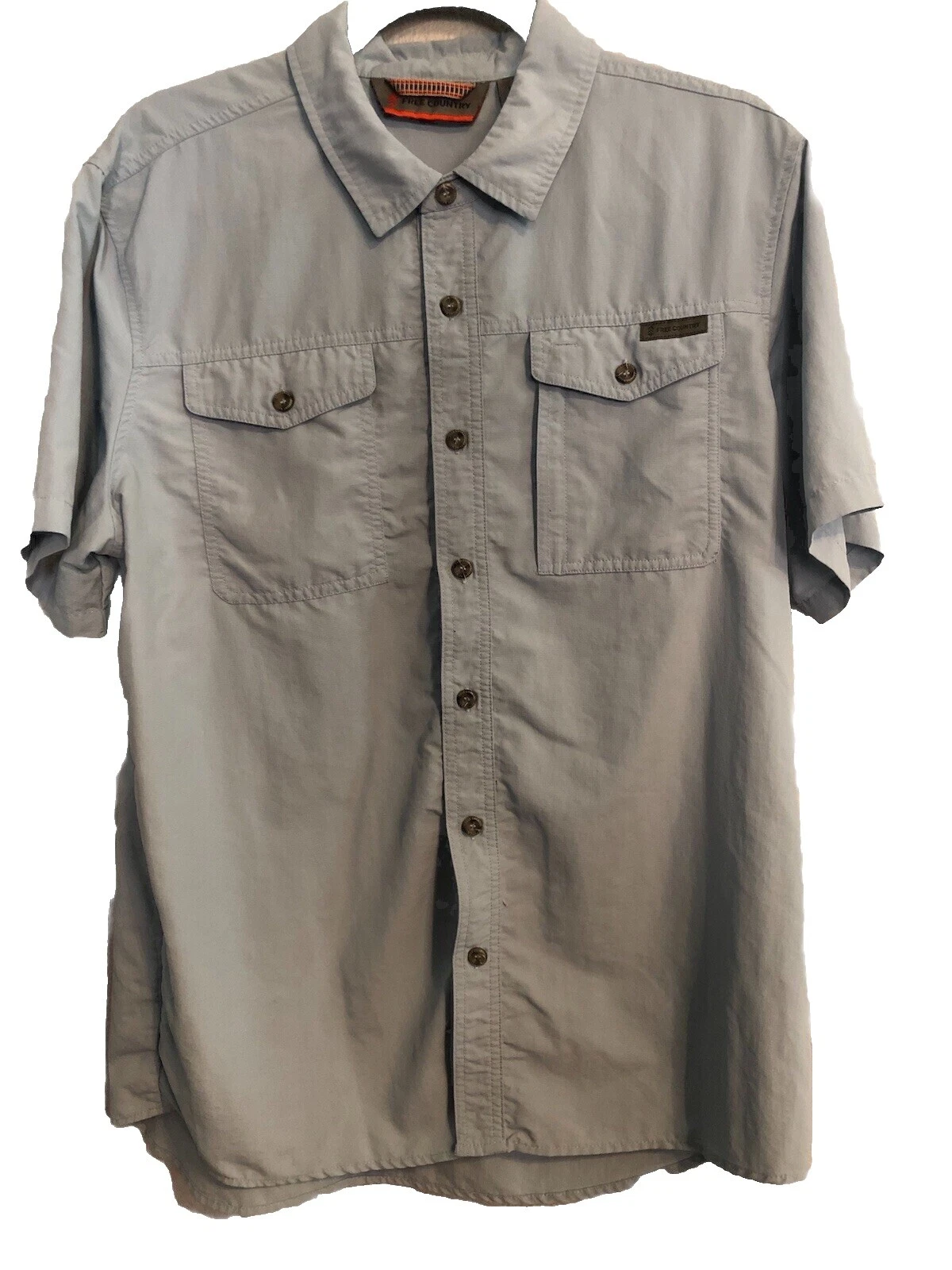 Botón Casual sólido Free Country-Down Shirts for Men