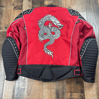 Cortech Drax Motorcycle Jacket Men's Size Small/40 Red Black Asian