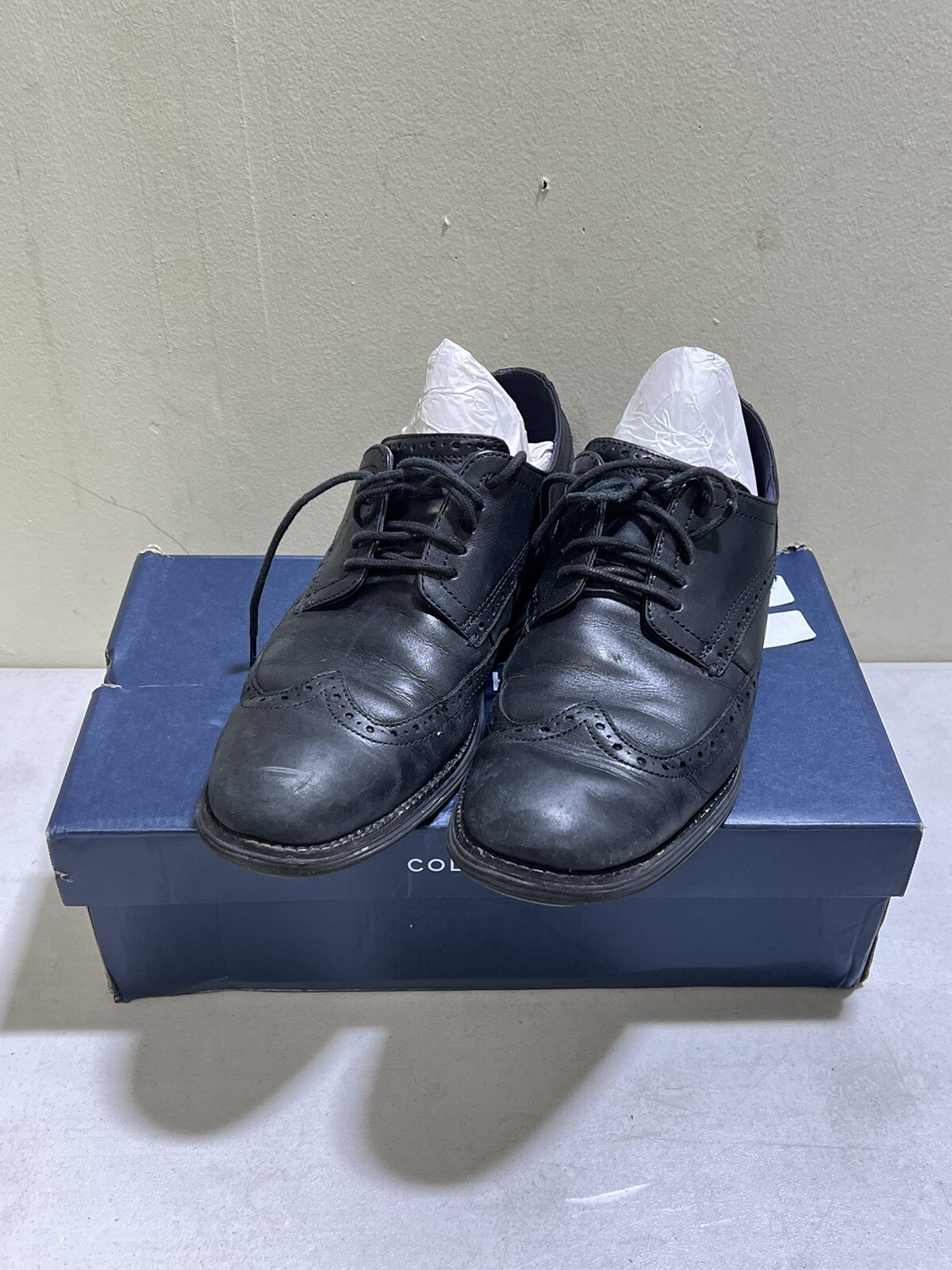 SAOLA Scarpe Oxford eleganti Cole Haan Original Grand da uomo 10M in pelle nera C27984
