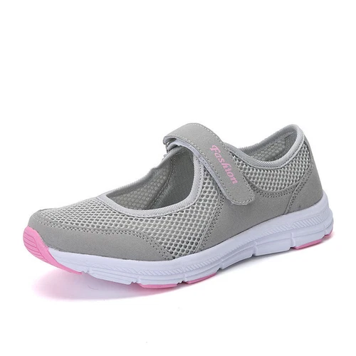 Women's Mary Jane Shoes Sport Lightweight Magic Tape Walking Non-slip Sneakers - Picture 24 of 43