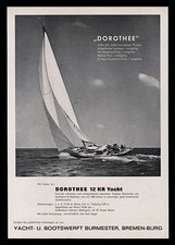 Grosse Werbung 1963 12 KR Yacht DOROTHEE (2) Boots-Werft Burmester Bremen-Burg