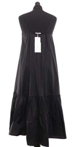 Anine Bing Spaghetti Strap Dress XS Black Pleated Midi Sleeveless New - Picture 7 of 7
