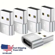 5-Pack USB-C 3.1 Female to USB A Male Adapter Converter OTG Type C Android Phone
