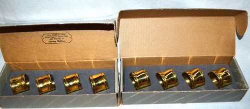 Vtg Dover Napkin Rings by Baldwin ~ Total of 8 ~ 2 Boxed Sets of 4 ~ Unused EC - 第 3/4 張圖片