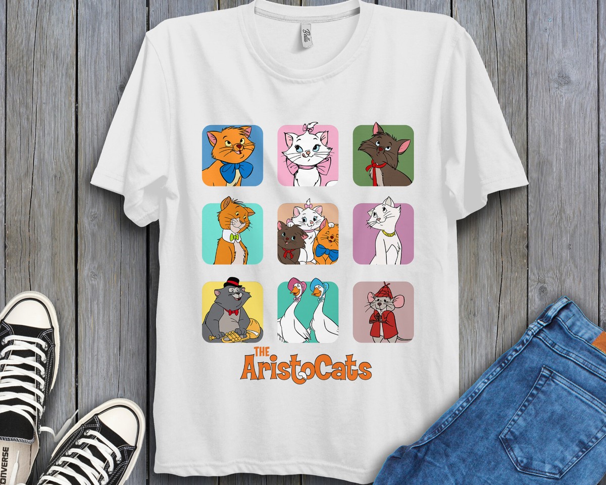 Disney The Aristocats Characters Retro Shirt Unisex Adult