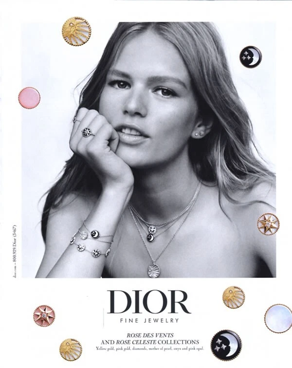 PUBLICITÉ MAGAZINE 1 page bijoux Dior Anna Ewers 2019